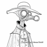 Eerily Beautiful Plague Doctor Coloring Pages 2