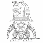 Elaborate Steampunk Clockwork Coloring Pages 1