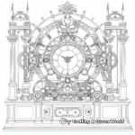 Elaborate Steampunk Clockwork Coloring Pages 2