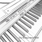 Electric Digital Piano Coloring Pages 1