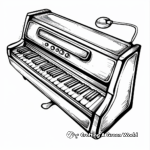 Electric Digital Piano Coloring Pages 2