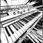 Electric Digital Piano Coloring Pages 3