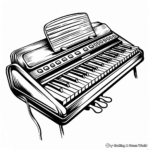 Electric Digital Piano Coloring Pages 4