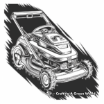 Electric Lawn Mower Coloring Pages 1