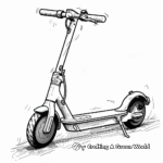 Electric Scooter Coloring Pages for Tech Lovers 1