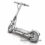 Electric Scooter Coloring Pages for Tech Lovers 3