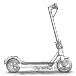 Electric Scooter Coloring Pages for Tech Lovers 4