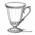 Elegant China Cup Coloring Pages 1