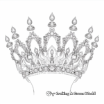 Elegant Crown and Tiara Coloring Pages 1