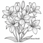 Elegant Easter Lily Adult Coloring Pages 1