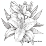 Elegant Easter Lily Adult Coloring Pages 3
