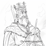 Elegant Historical King Coloring Pages 4