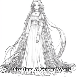 Long Hair Anime Girl Coloring Pages - Free & Printable!