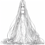 Elegant Long-Haired Anime Princess Coloring Pages 4