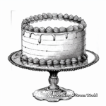 Elegant Mirror Glaze Cake Coloring Page 2