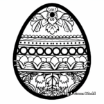 Elegant Oval Easter Egg Coloring Pages 1