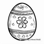 Elegant Oval Easter Egg Coloring Pages 3
