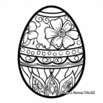Elegant Oval Easter Egg Coloring Pages 4
