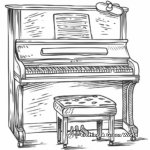 Elegant Piano Concert Coloring Pages 1