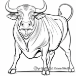Elegant Taurus Bull Coloring Pages 3