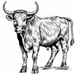 Elegant Taurus Bull Coloring Pages 4