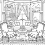 Elegant Victorian Living Room Coloring Pages 3