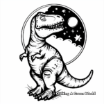 Elusive Night-Time T-Rex Coloring Pages 3