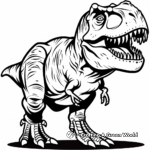 Elusive Night-Time T-Rex Coloring Pages 4