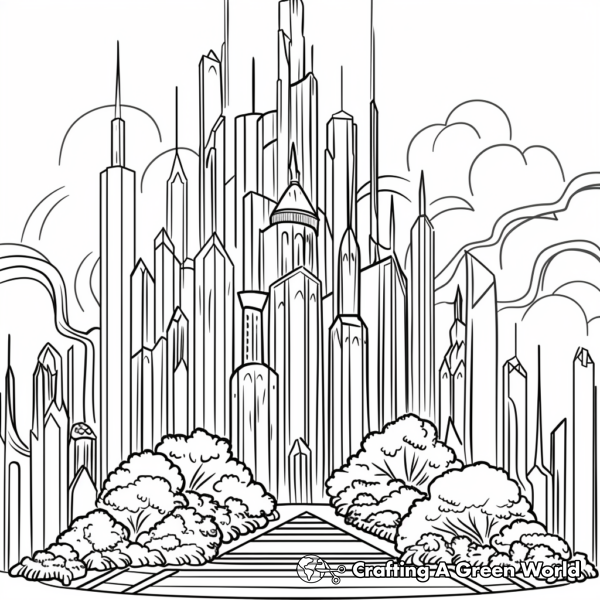 Emerald City of Oz Coloring Pages 3