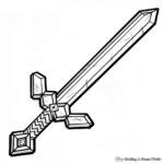 Emerald Sword from Minecraft Coloring Pages 2