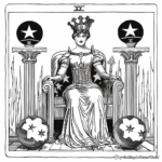 Empress Tarot Card Coloring Pages for Creativity 1
