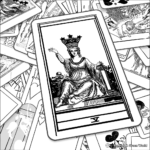Empress Tarot Card Coloring Pages for Creativity 4