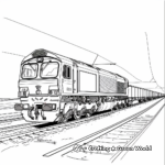 Empty Freight Train Coloring Sheets 3