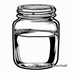 Empty Glass Jar Coloring Pages for Children 1
