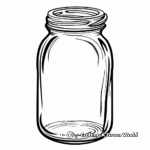 Empty Glass Jar Coloring Pages for Children 2