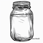 Empty Glass Jar Coloring Pages for Children 3