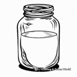 Empty Jar with Label Coloring Pages 1
