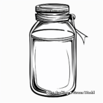 Empty Jar with Label Coloring Pages 3
