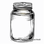 Empty Jar with Label Coloring Pages 4