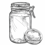 Empty Jar with Lid Coloring pages 1