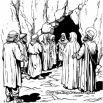 Empty Tomb and the Disciples Coloring Pages 3