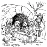 Empty Tomb and the Disciples Coloring Pages 4