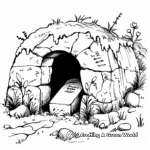 Empty Tomb Garden Scene Coloring Pages 4