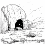 Empty Tomb Stone Rolled Away Coloring Pages 1
