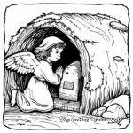 Empty Tomb with Angel Coloring Pages 3