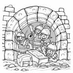 Empty Tomb with Roman Soldiers Coloring Pages 3