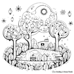 Enchanted Forest Coloring Pages for Adults 4