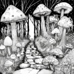 Enchanted Forest Watercolor Coloring Pages 2