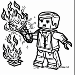 Enchanted Lego Minecraft Magic Coloring Pages 1