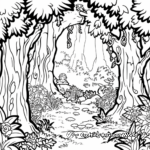 Enchanted Magic Forest Coloring Pages 4
